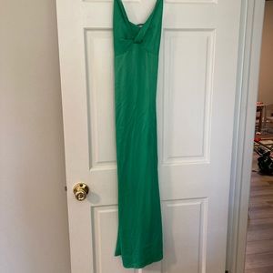 Zara XS long green dress NWT